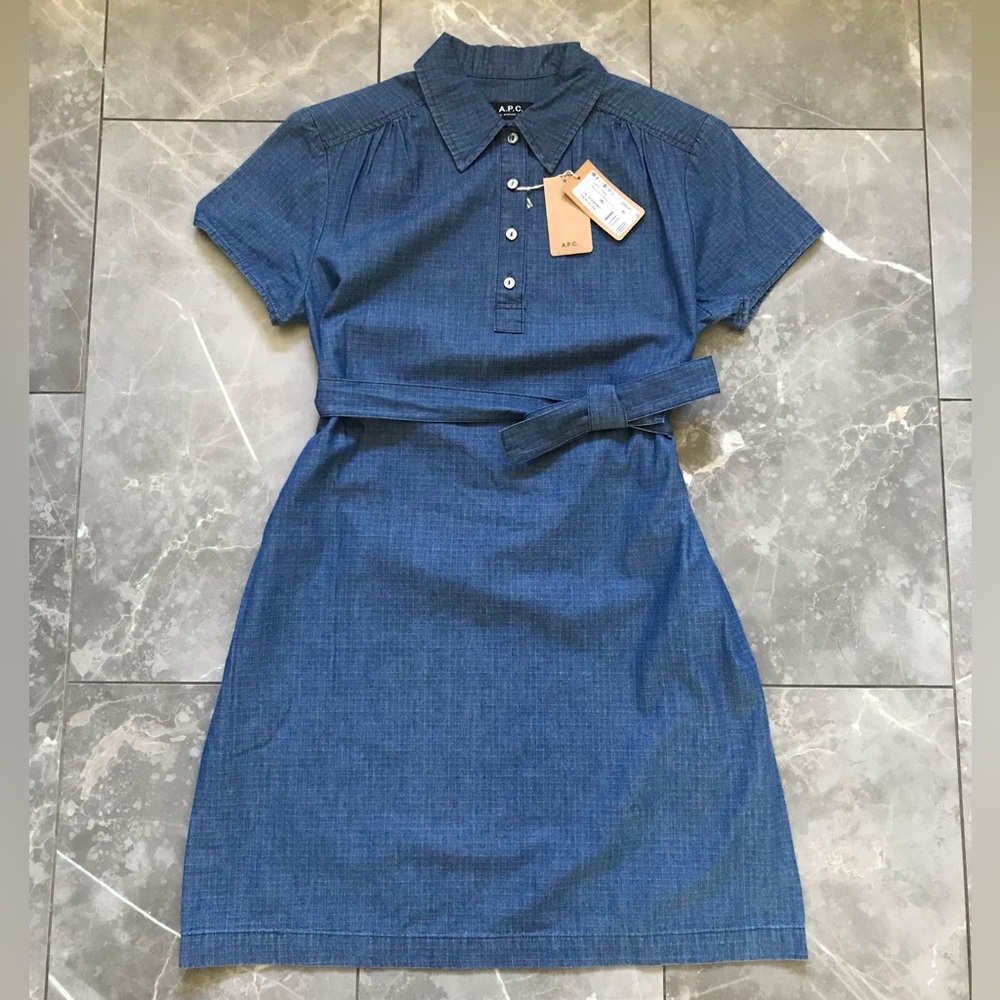 A.P.C. Robe Prudence Denim Summer Dress - NWT